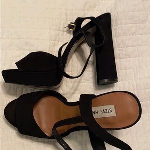 Steve Madden Black Platforms